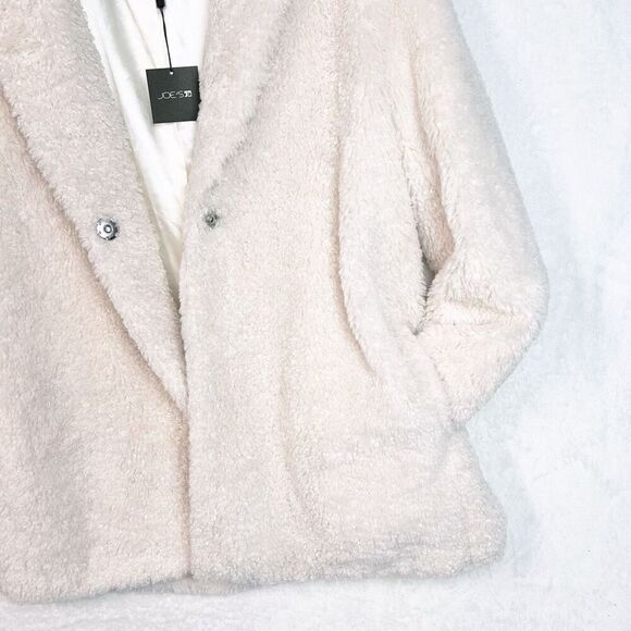 Joe’s Jeans Pascale Faux-Shearling Coat in Cream Size S NWT - Picture 8 of 16